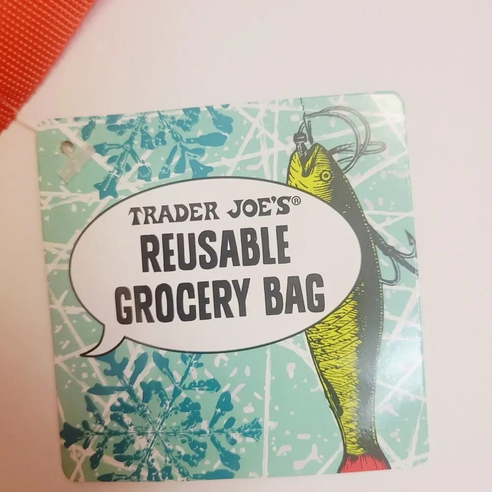 Trader Joe’s Reusable Grocery Tote Bag Goat Winter Design Limited Edition NWT
